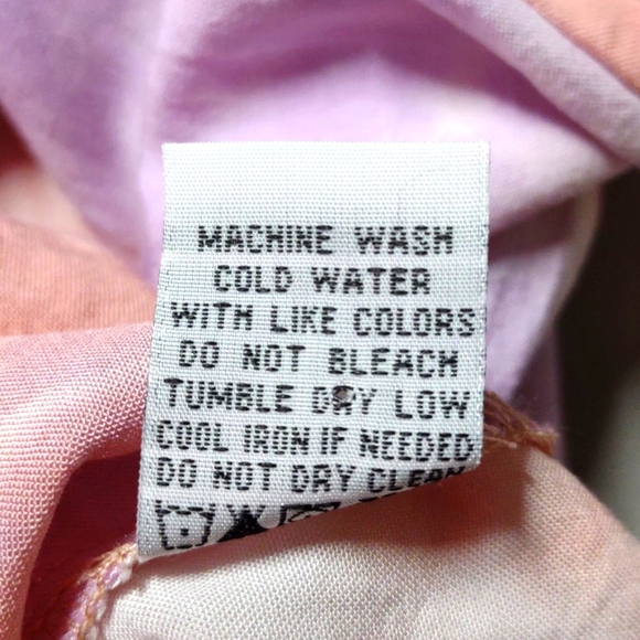 Velvet Heart Small pink & purple tie dye long sleeve button down blouse - Picture 9 of 10